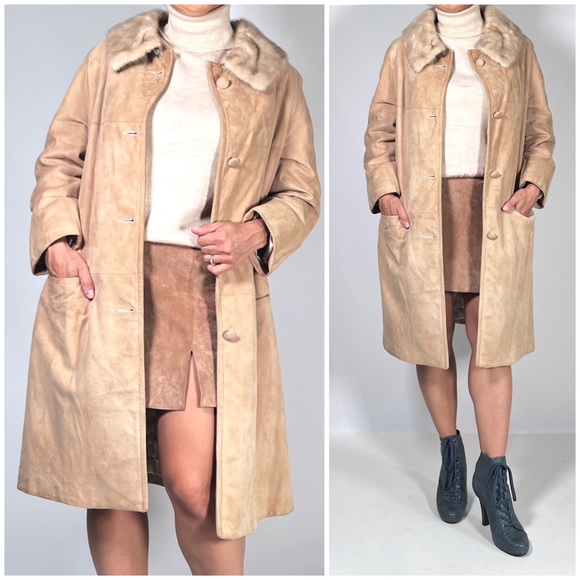 VTG mink collar shade coat jacket - Picture 3 of 13